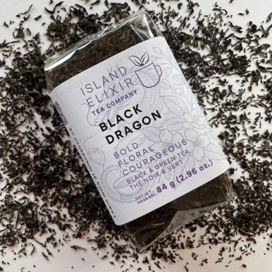 Black Dragon black green tea jasmine 48tsp compostable bag