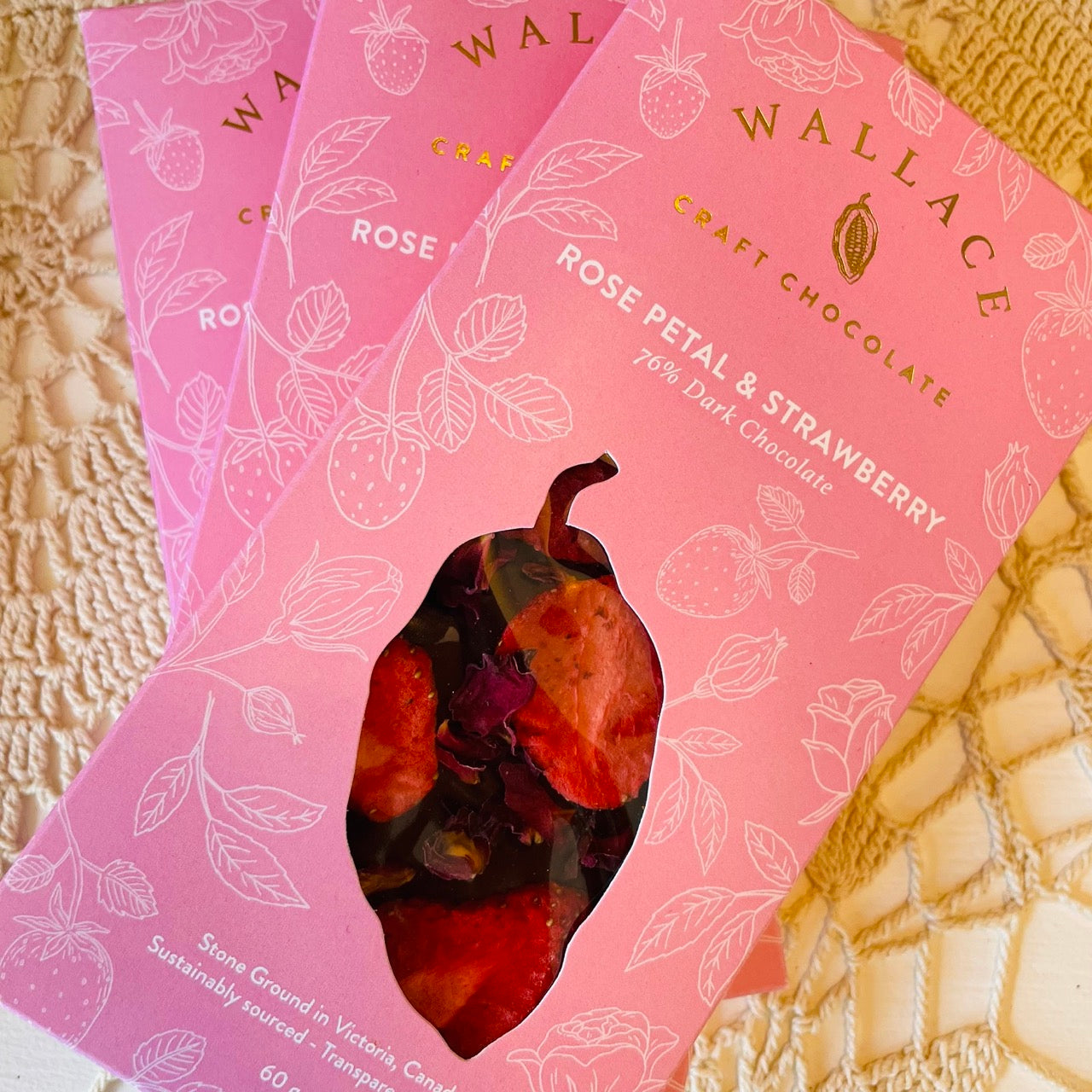 Rose and Strawberry Dark Chocolate