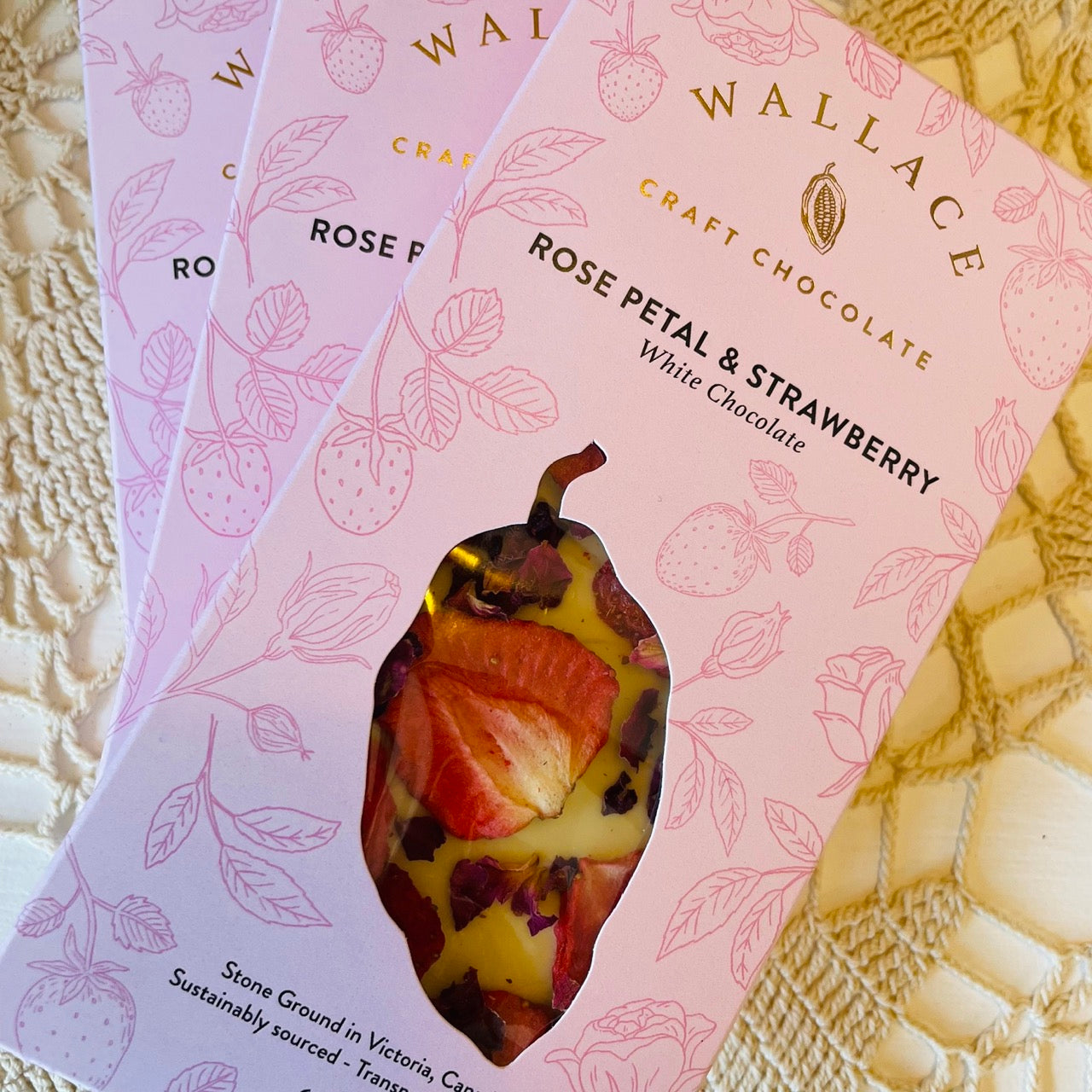 Rose and Strawberry White Chocolate