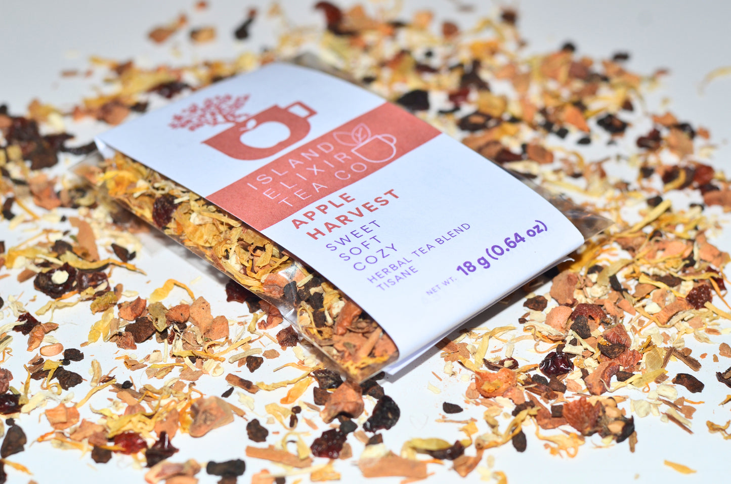 Apple Harvest organic herbal tea for autumn-fall made in Victoria, Vancouver Island, BC