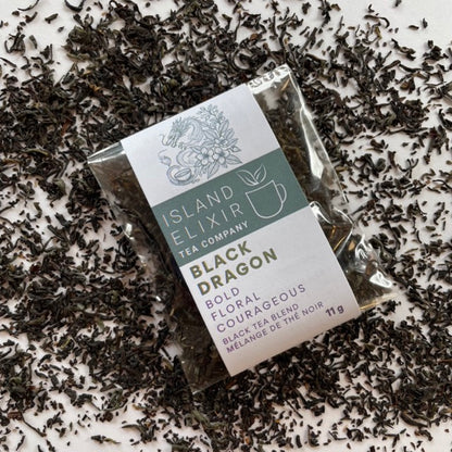 Black Dragon black green tea jasmine 6tsp compostable bag