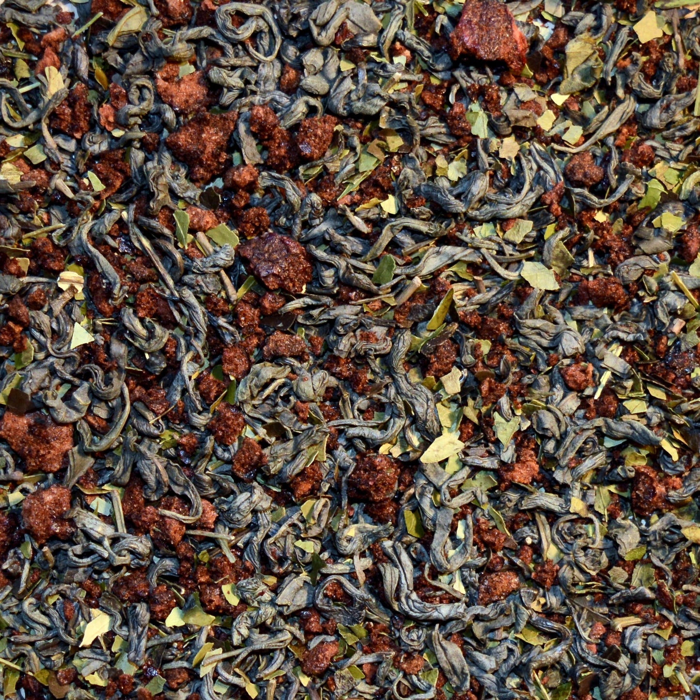 Cherry Grove loose left dried tea leaves mixed together