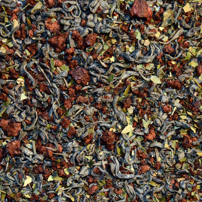 Cherry Grove loose left dried tea leaves mixed together