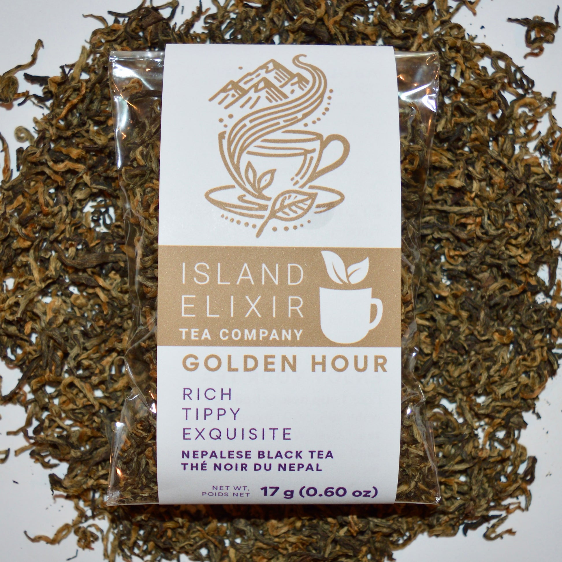 Golden Hour Black Tea 10 cups of tea size compostable packaging Nepalese black tea (Certified organic)