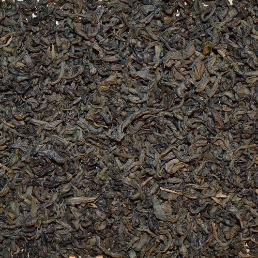 Jasmine Gold Dragon loose leaf green tea close up