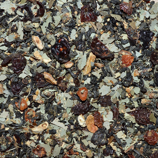 Koalatea Dried close up, green tea blend