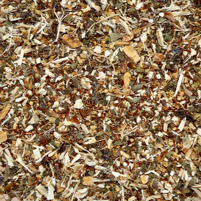 Rooibos Soother Loose Leaf Herbal Tea Marshmallow root, lemon, rooibos, elderflower, peppermint