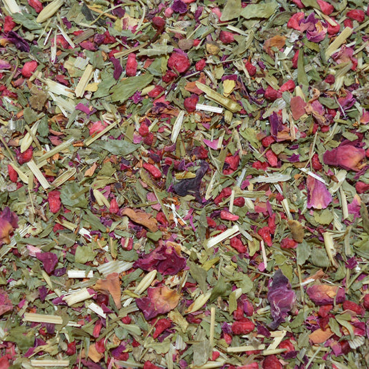 Time Out Loose Leaf Herbal Tea Raspberry, Alfalfa, Oatstraw, Rose, Rooibos, Nettle, Red clover, Raspberry leaf