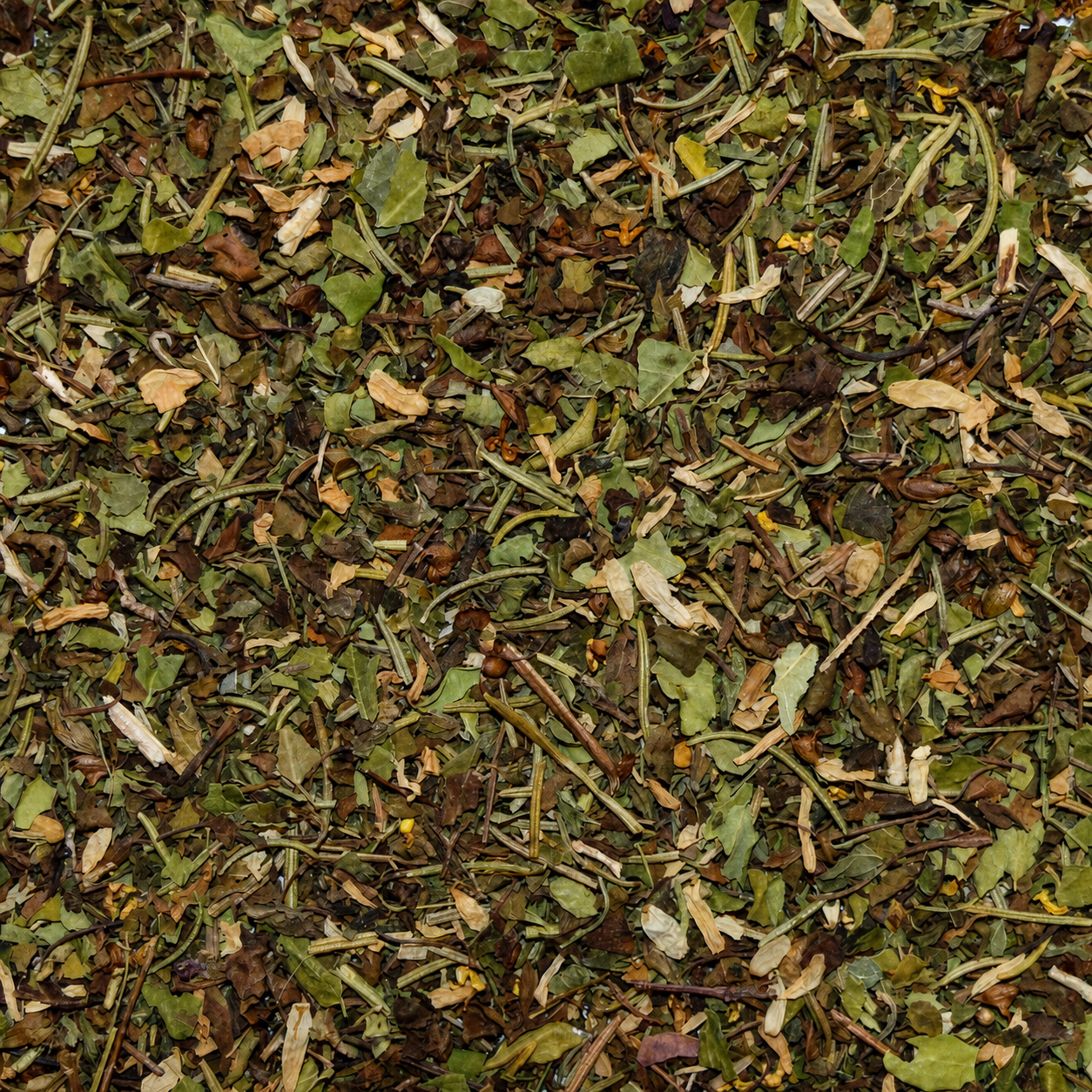 Vibrance Loose Leaf Herbal Lemon balm*, Tulsi (holy basil)*, Rosemary*, Moringa*, Chamomile petals*.